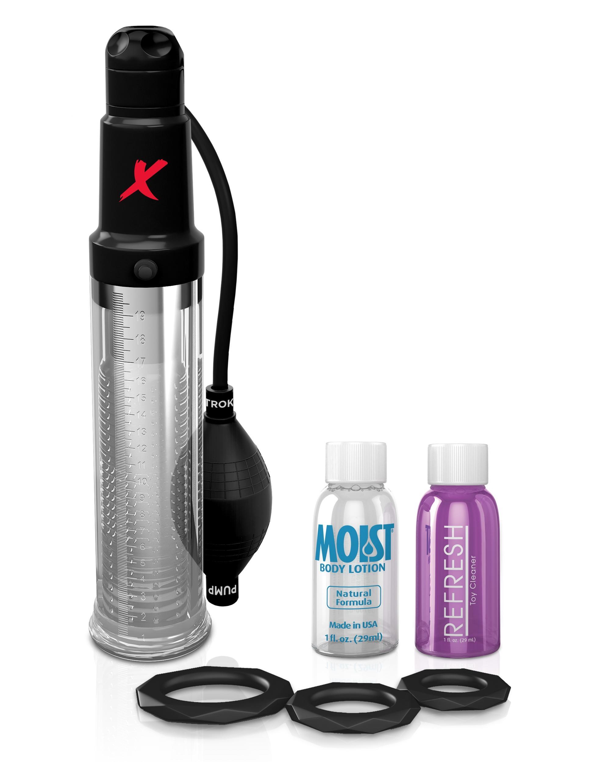 PDX Elite, Suck-N-Pump Stroker, Penis Pump, Black