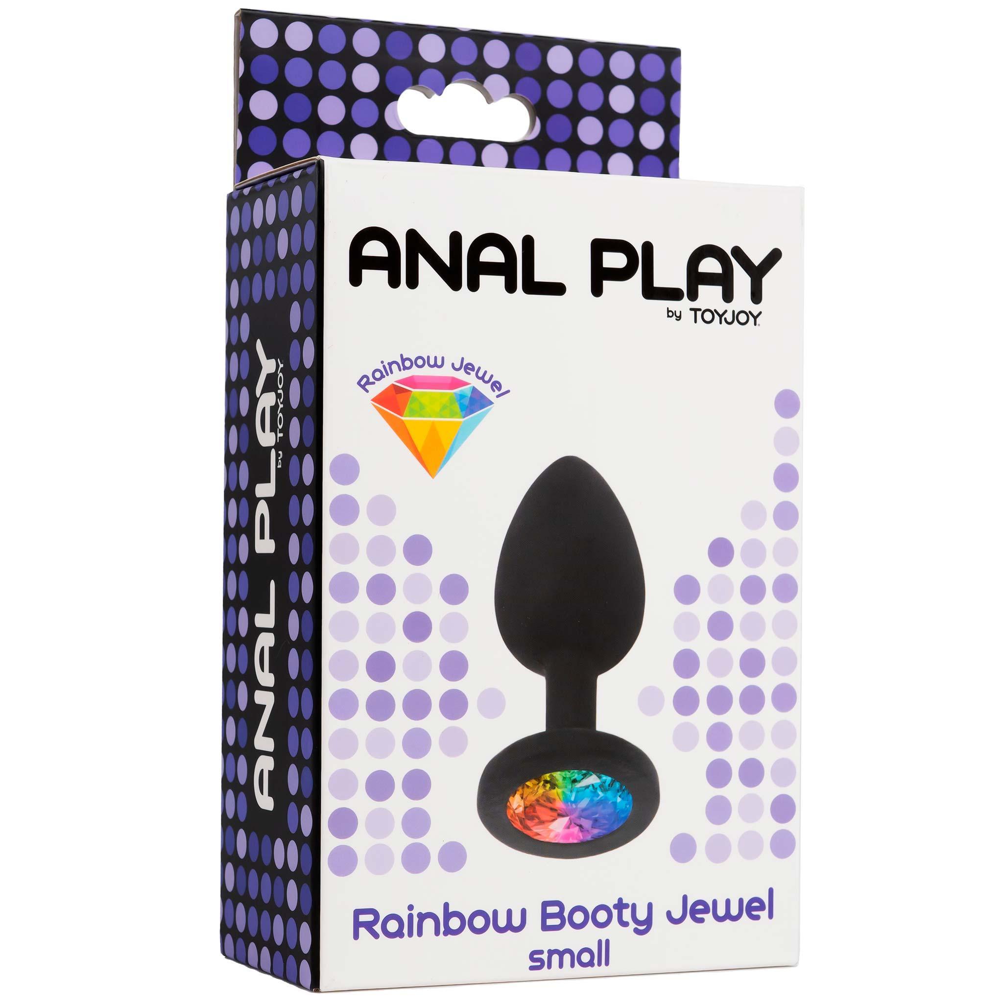 TOYJOY Rainbow Booty Jewel Small Plug, 7cm, Black