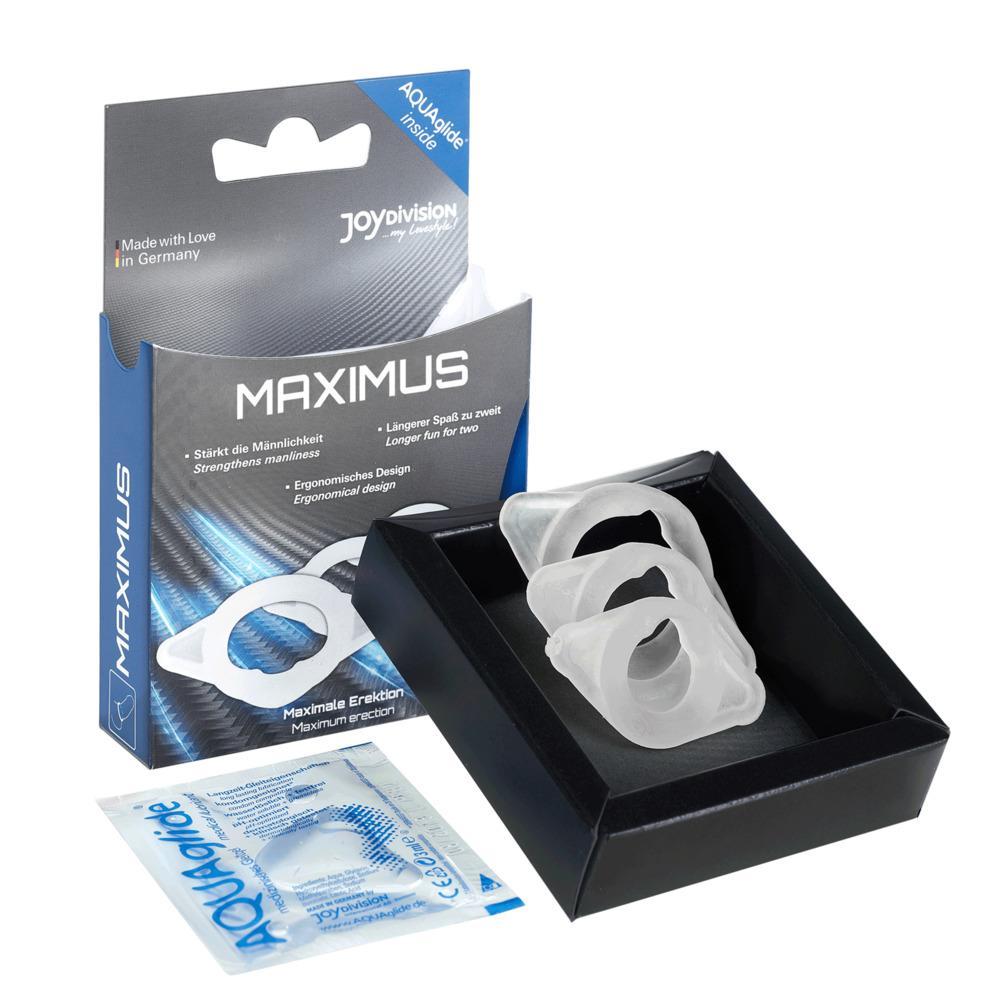 MAXIMUS Cockring Set of 3, Clear, (XS, S, M)