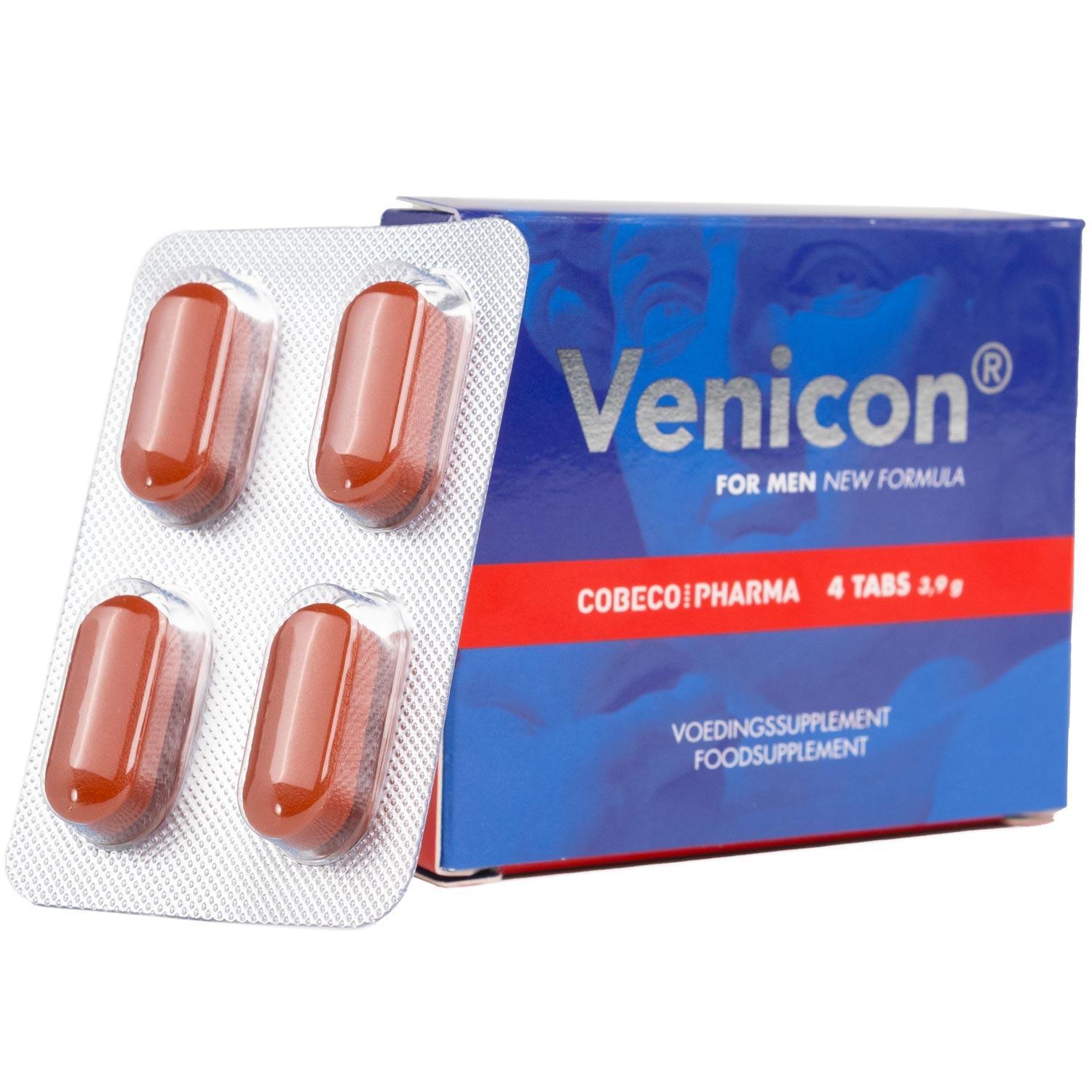 Cobeco Pharma Venicon for Men, Sexual Health Supplement, 4 Tabs