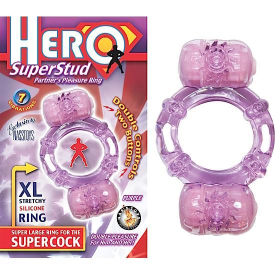 Hero SuperStud Partner's Pleasure Ring, Purple