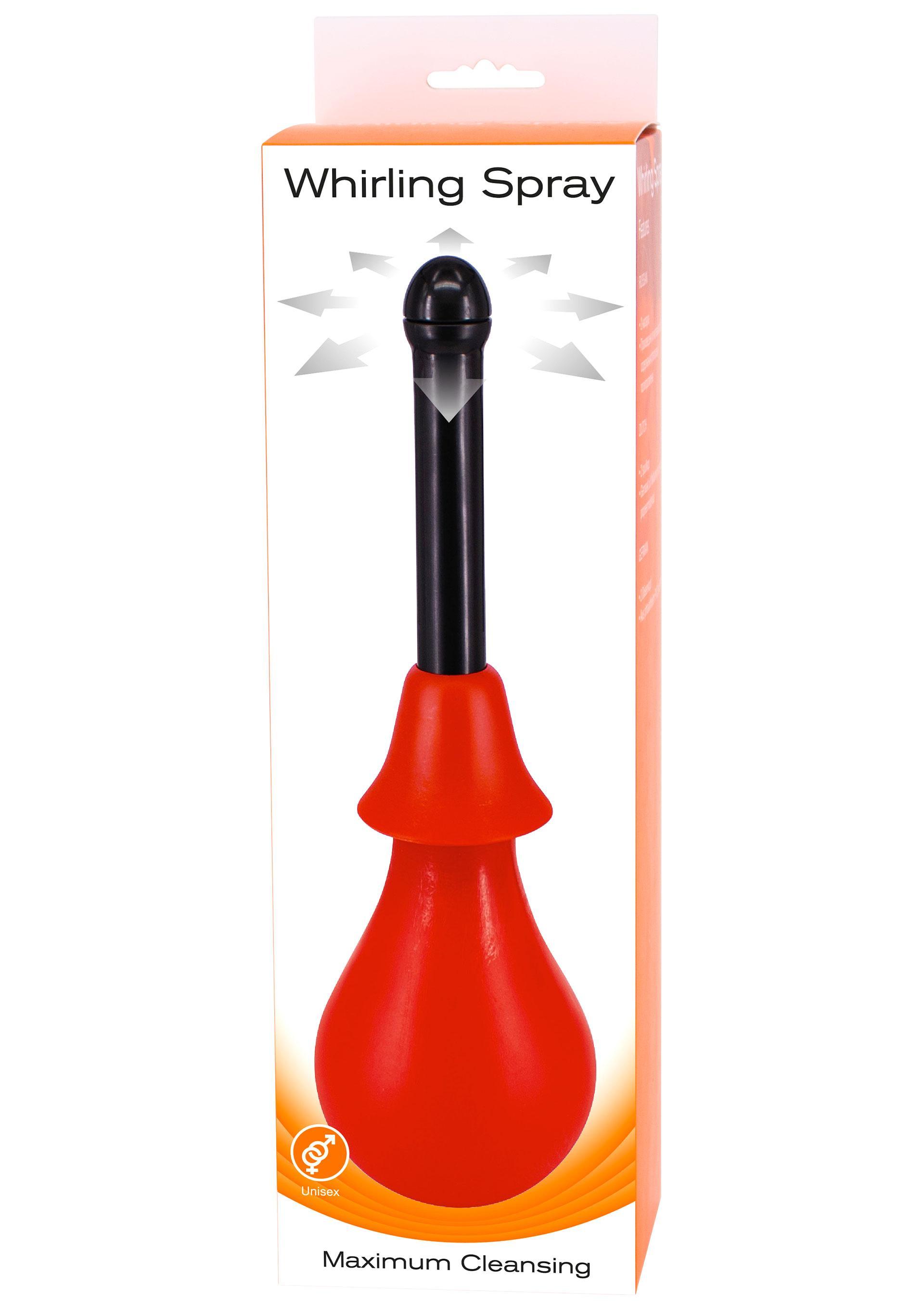 Seven Creations Unisex Whirling Spray, Intimate Douche, Latex Rubber/Plastic, Red/Black, 25 cm (9,8 in)