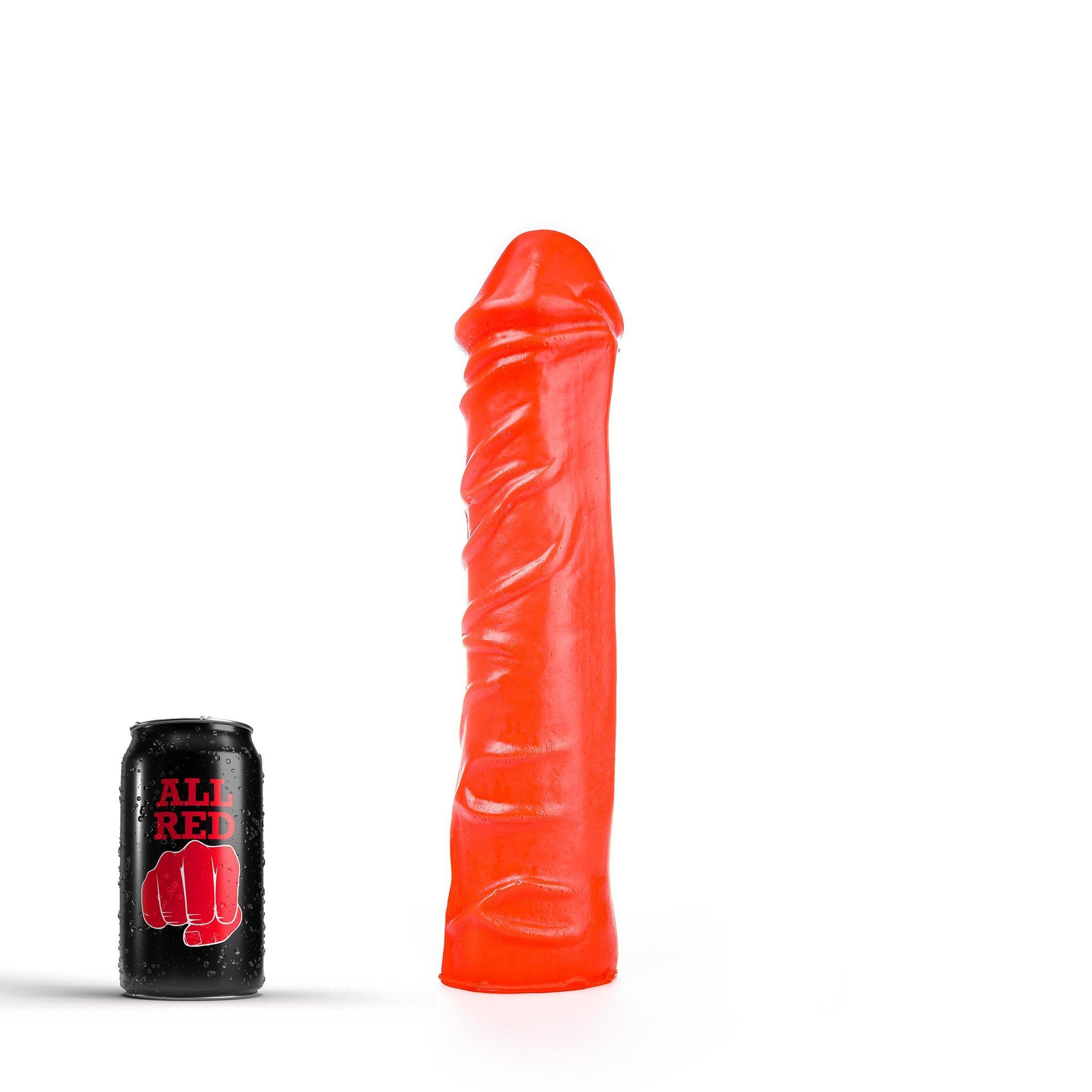 All Red Drag Dildo, 33 cm