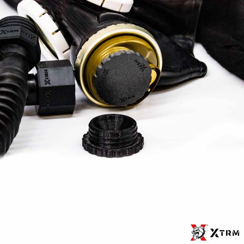 XTRM Gas Mask End Cap Adapter - Filter big, black