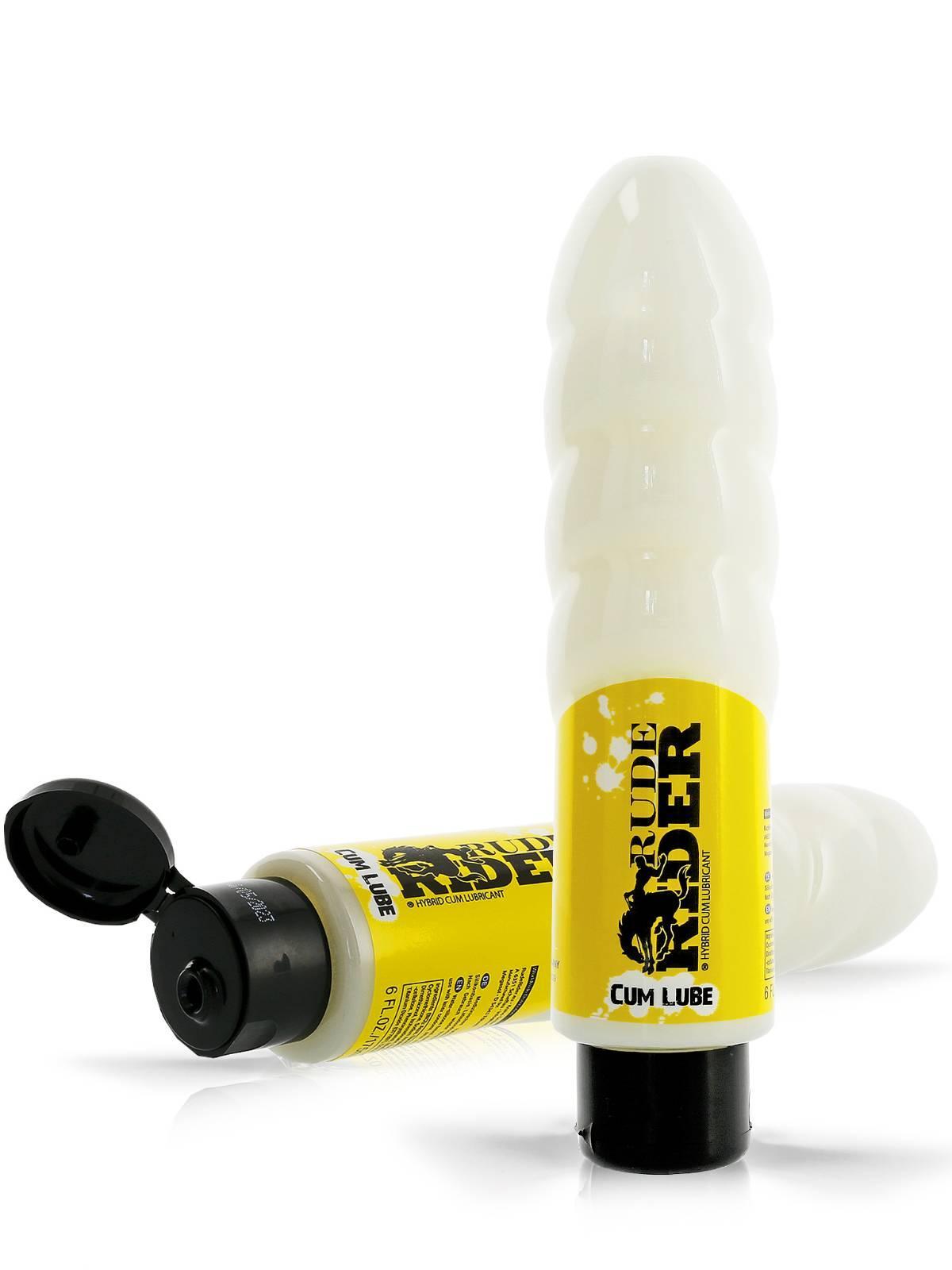 RudeRider Cum Lube, Hybrid Based Lubricant, 175ml (5,9 fl.oz.), Dildo Toy Bottle (17 cm - 6,7 in, Ø 4,1 cm - 1,6 in)