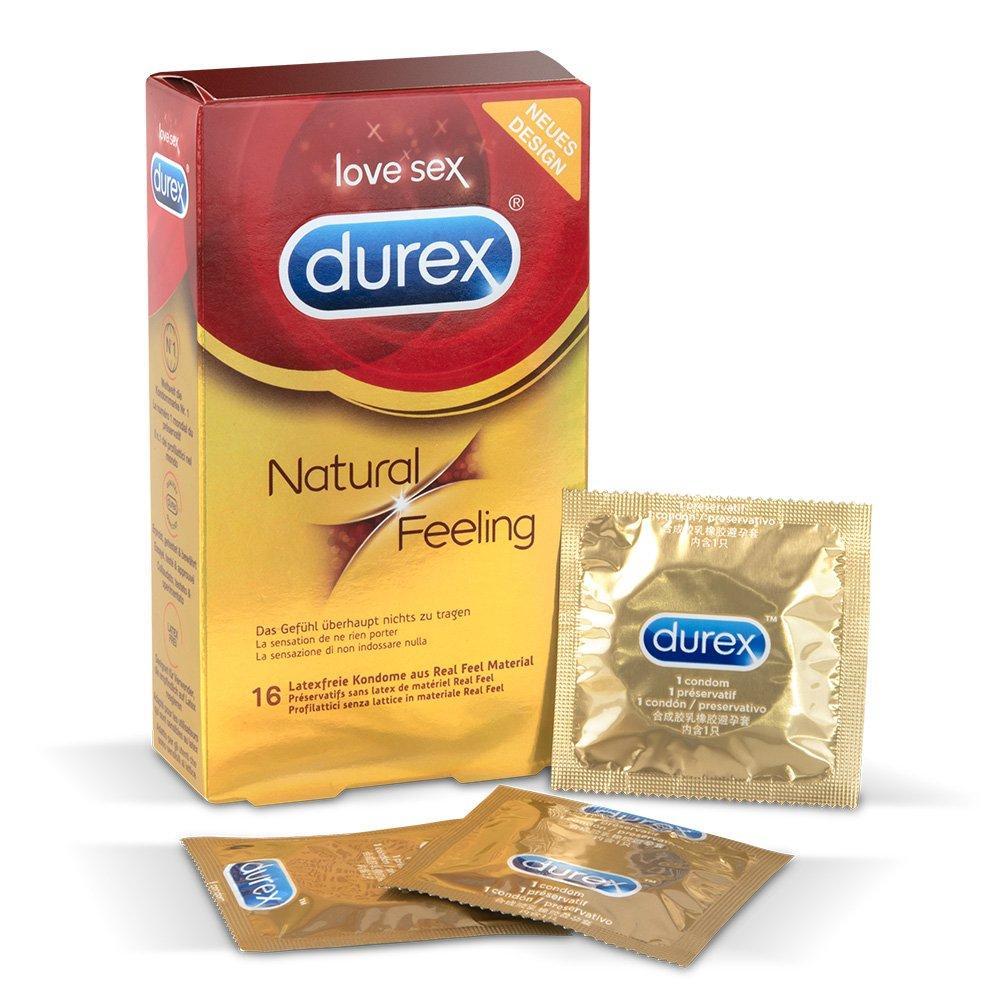 Durex Natural Feeling Condoms 16 pcs, Latex Free, with Reservoir, Ø 56mm, 200mm