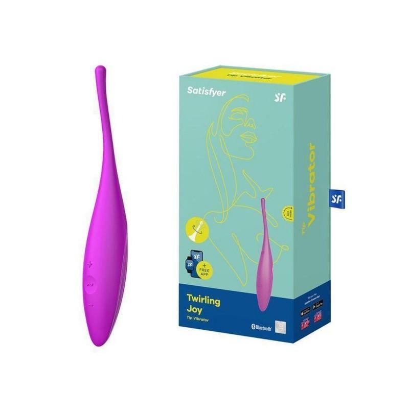 Satisfyer Twirling Joy Connect App Vibrator, Fuchsia, 18 cm