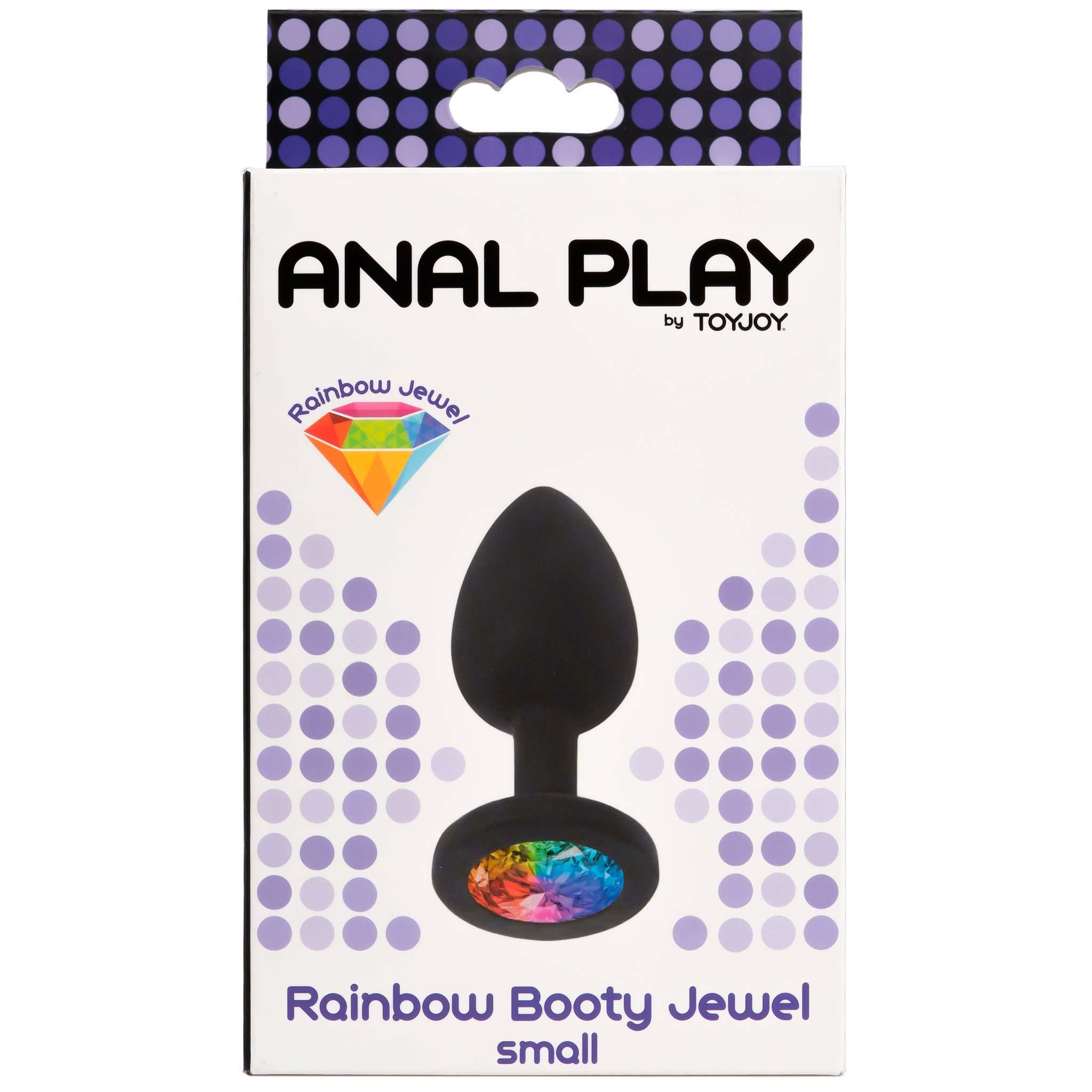 TOYJOY Rainbow Booty Jewel Small Plug, 7cm, Black