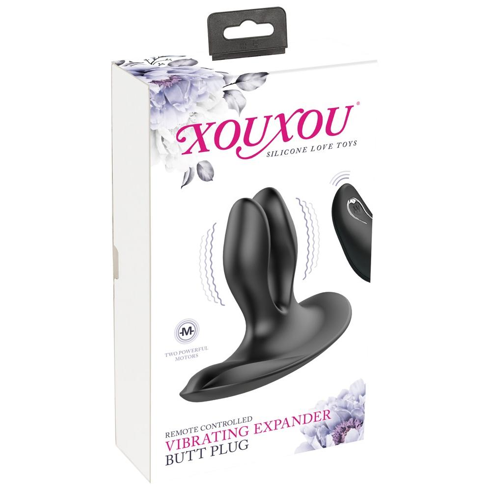 XOUXOU Vibrating Expander Butt Plug, 9 cm, Black