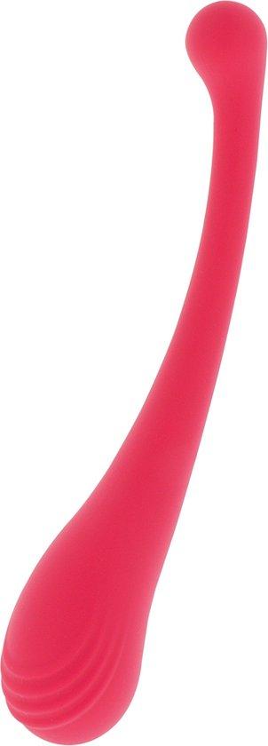 SILK by TOYJOY Explore Silicone G-Spot Vibrator, 25 cm, Red