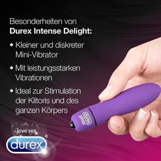 Durex Intense Delight Mini Vibrator, Purple, 9 cm