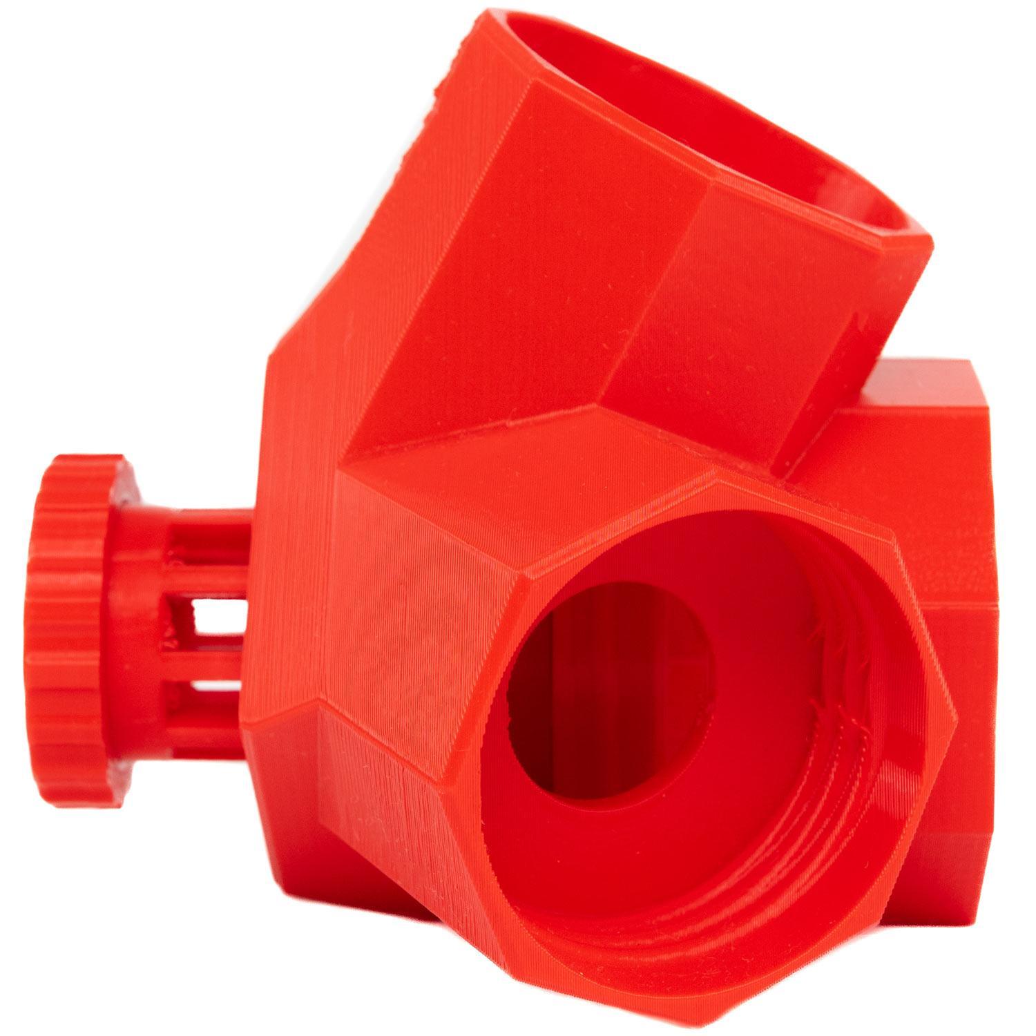 XTRM Gas Mask Y-Hose Splitter, red