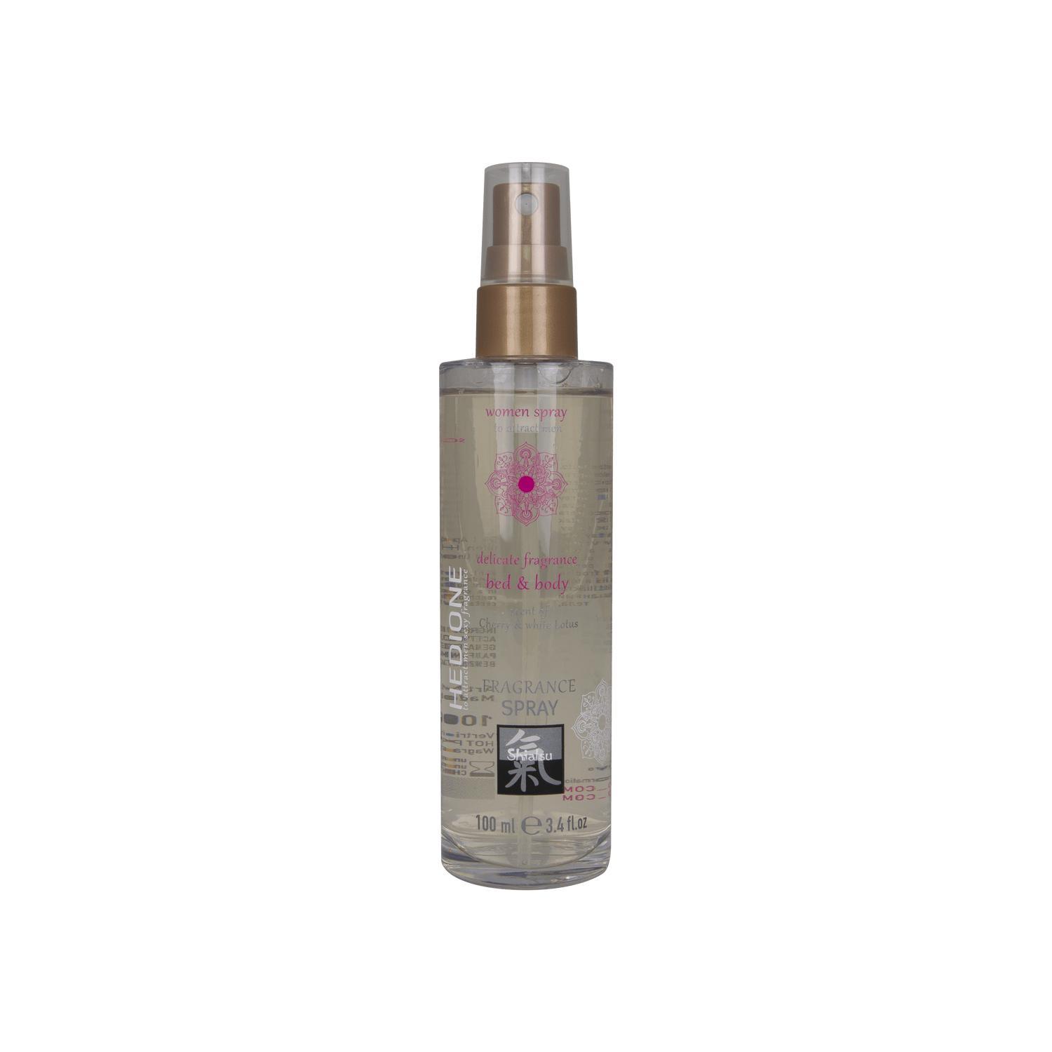 Shiatsu BED & BODY SPRAY Women Spray to attract men Cherry & white Lotus, 100ml /3.4fl.oz