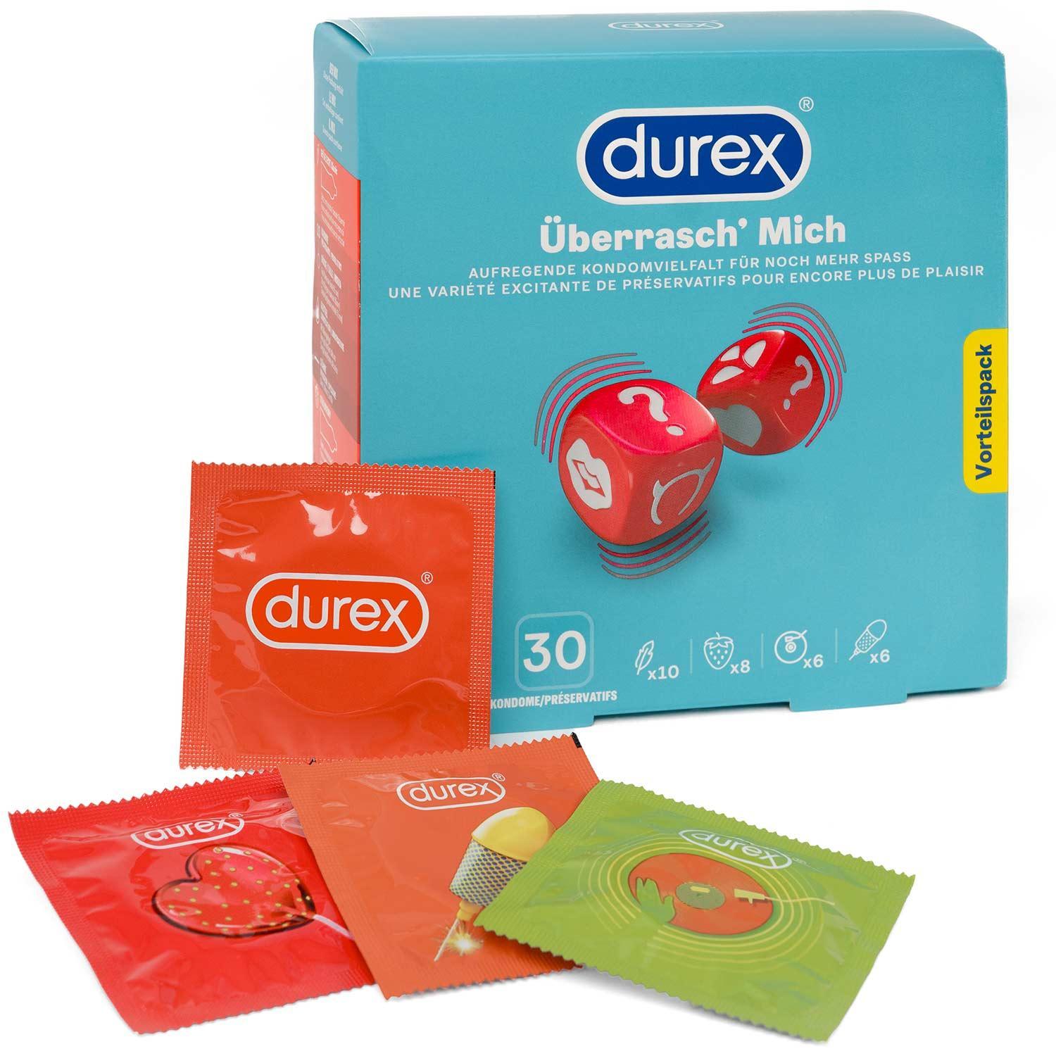 Durex Überrasch Mich Condoms Mix 30 pcs, Ø 52 - 56 mm