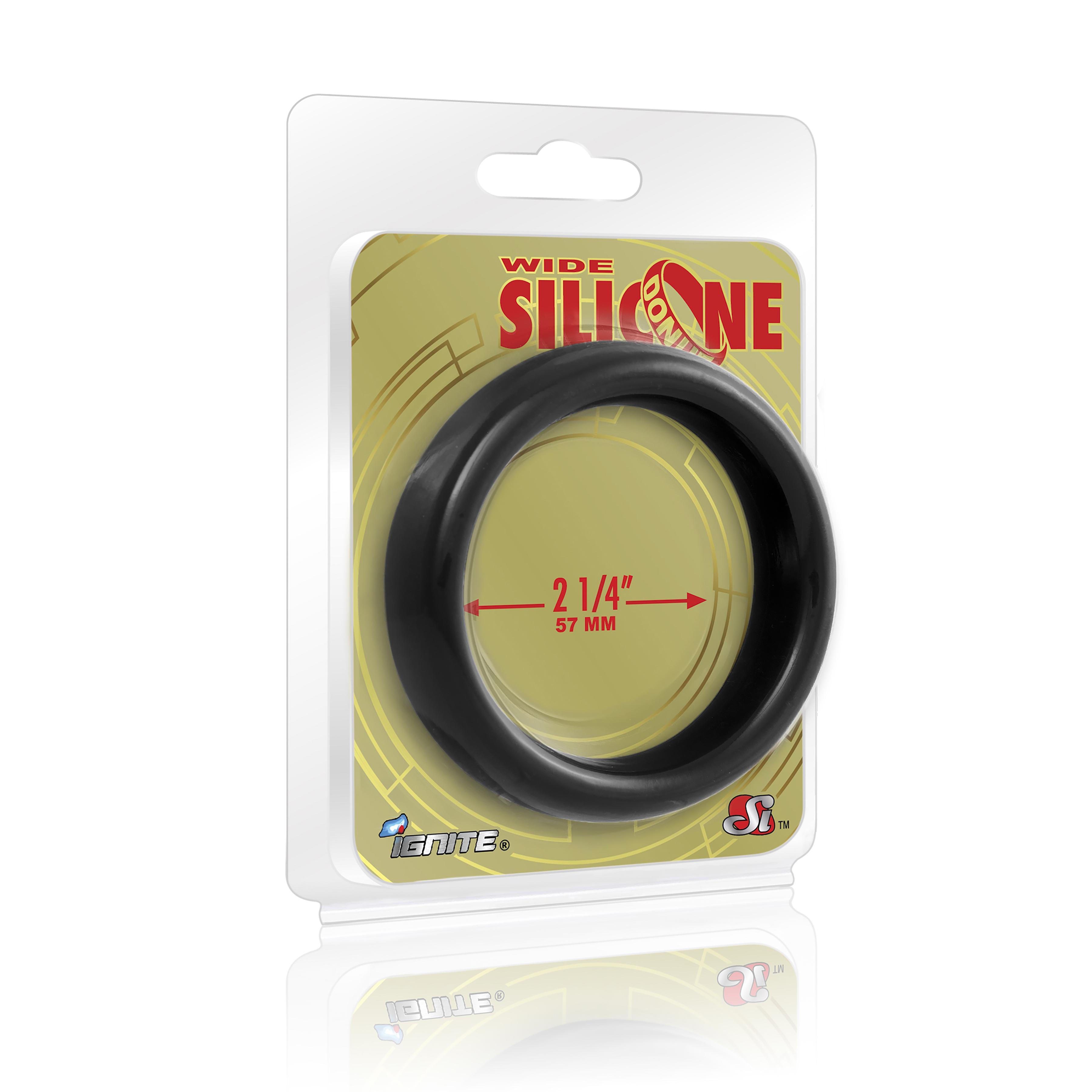 SI IGNITE Wide Silicone Donut Cockring, ¯ 57 mm, Black