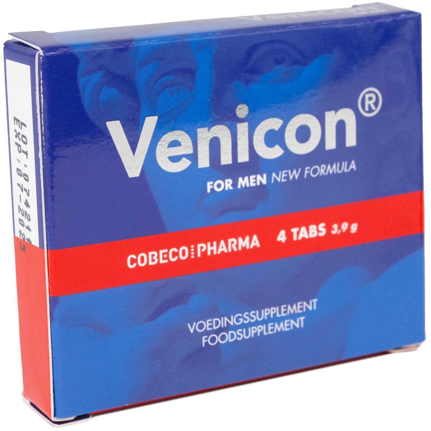 Cobeco Pharma Venicon for Men, Sexual Health Supplement, 4 Tabs