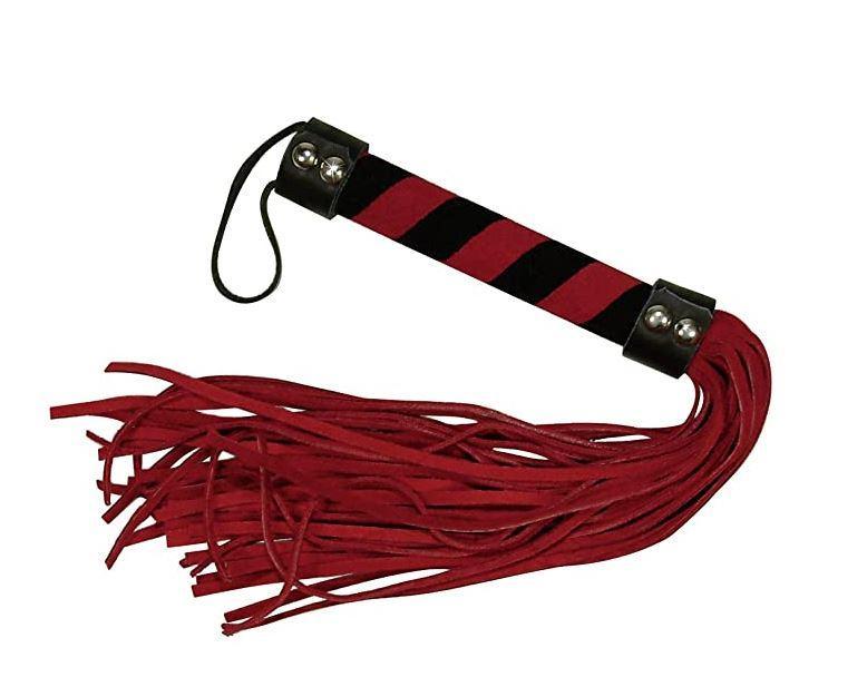 Bad Kitty Naughty Toys Whip, Flogger, Micro Fiber (PA/PU), Black/Red, Strip Length 22 cm (8,6 in)