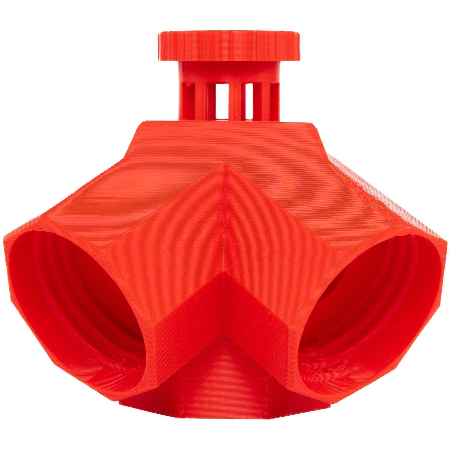 XTRM Gas Mask Y-Hose Splitter, red