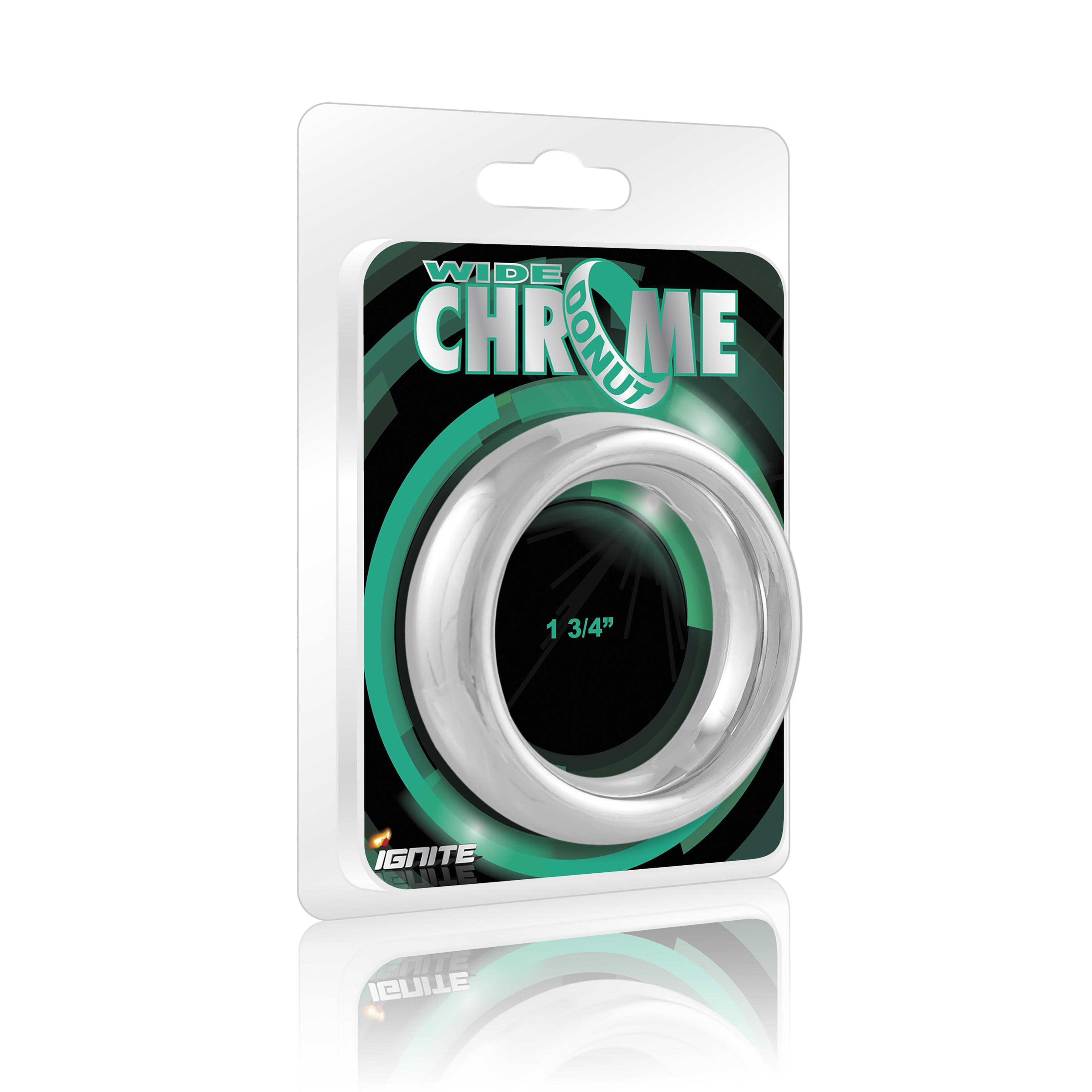 SI IGNITE Wide Chromed Steel Donut Cockring, ¯ 44 mm