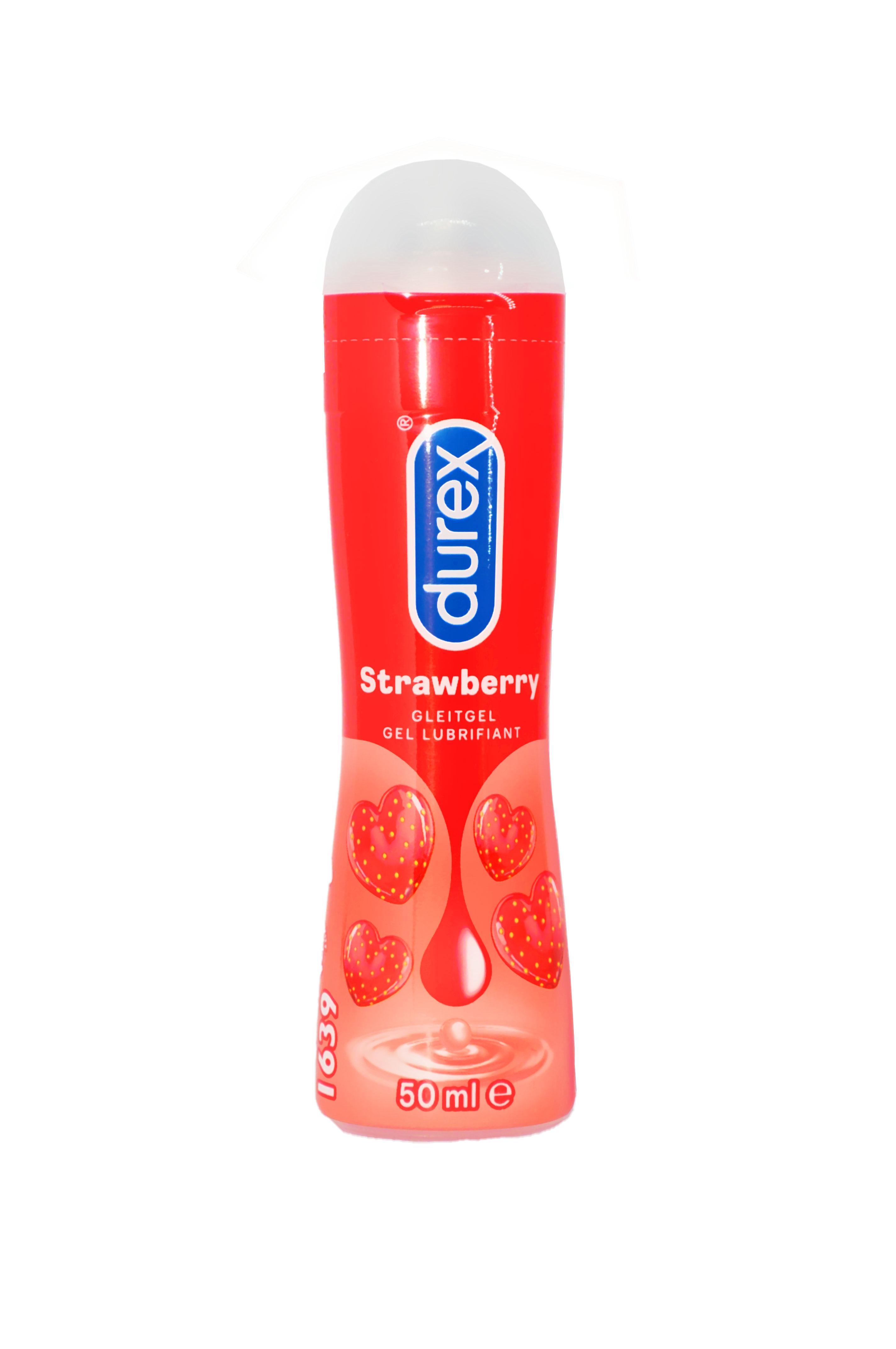 Durex Strawberry, Waterbased Gel Lubricant, 50 ml (1,7 oz)