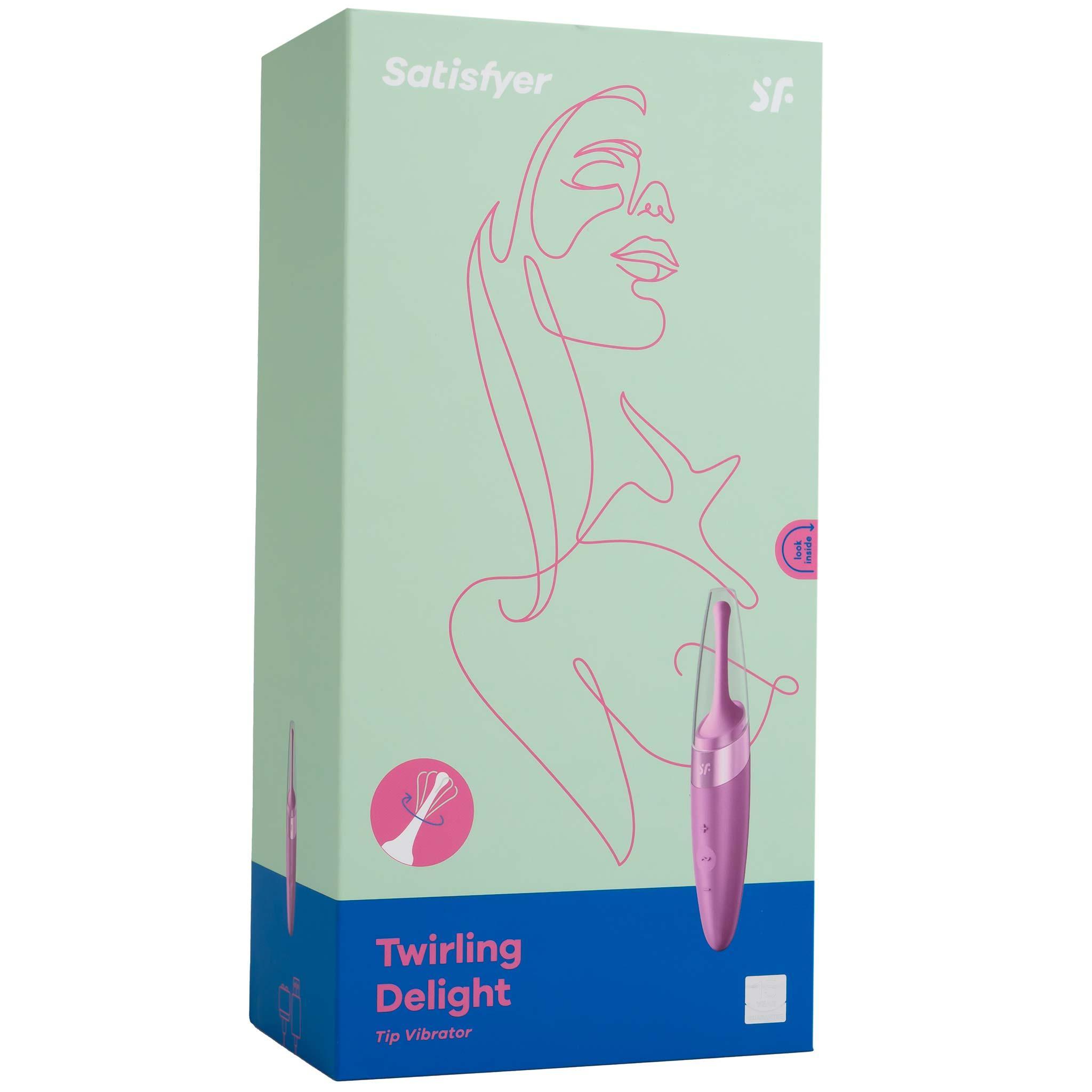 Satisfyer Twirling Delight Vibrator, Berry, 17 cm