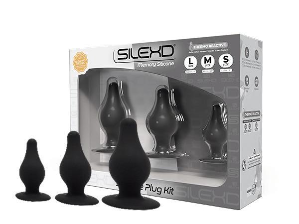 SILEXD Silicone Plug Kit Model 2 (S, M & L), Black