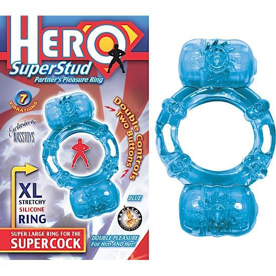 Hero SuperStud Partner's Pleasure Ring, Blue