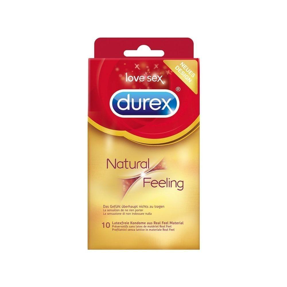 Durex Natural Feeling Condoms 10 pcs, Latex Free, with Reservoir, Ø 56mm, 200mm