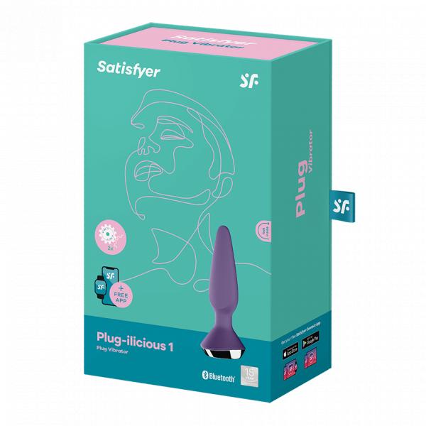 Satisfyer Plug-ilicious 1 Connect App Vibrator, Purple, 13,5 cm