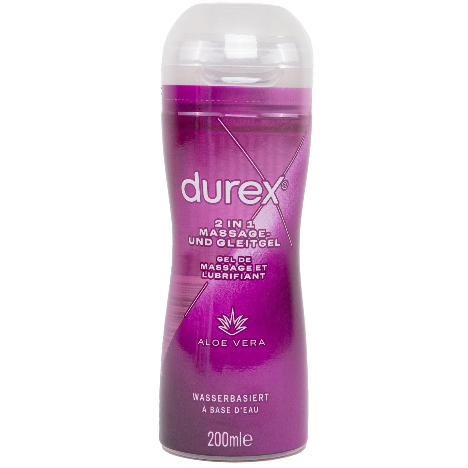 Durex 2 in 1, Massage & Lubricant with Aloe Vera, Water Based, 200 ml