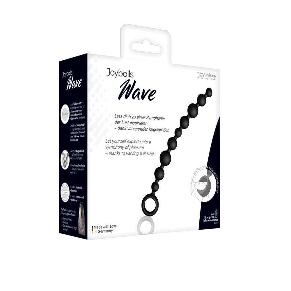 Joyballs Anal Wave Long Anal Beads, Black, 29,8 cm