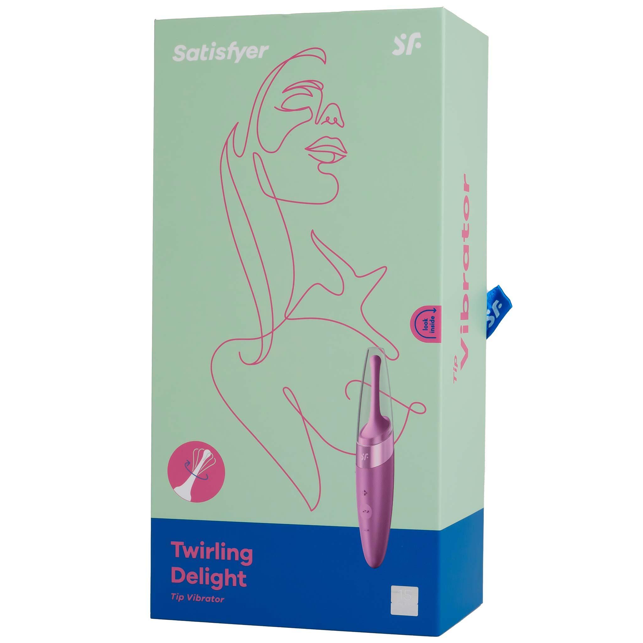 Satisfyer Twirling Delight Vibrator, Berry, 17 cm