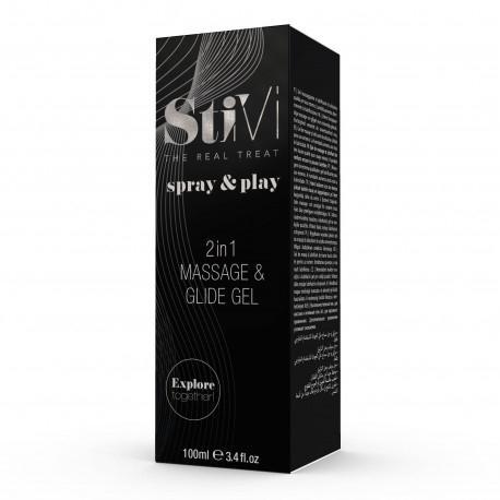 Spray & Play 2in1 Massage & Gleitgel, 100ml/3.4fl.oz