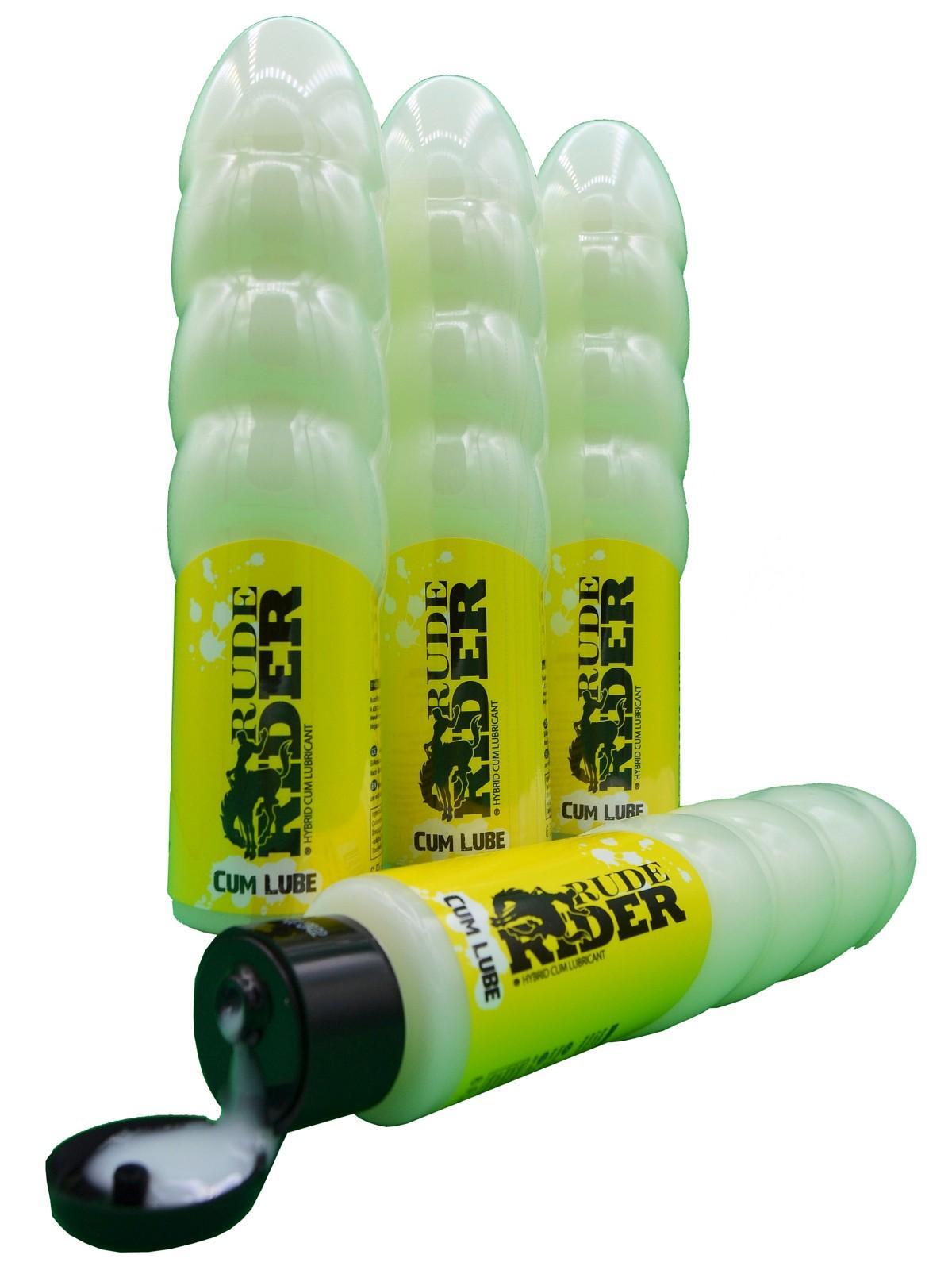 RudeRider Cum Lube, Hybrid Based Lubricant, 175ml (5,9 fl.oz.), Dildo Toy Bottle (17 cm - 6,7 in, Ø 4,1 cm - 1,6 in)