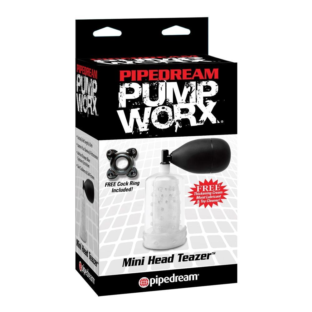 Pump Worx Mini Penis Head Teazer, Masturbator, Clear