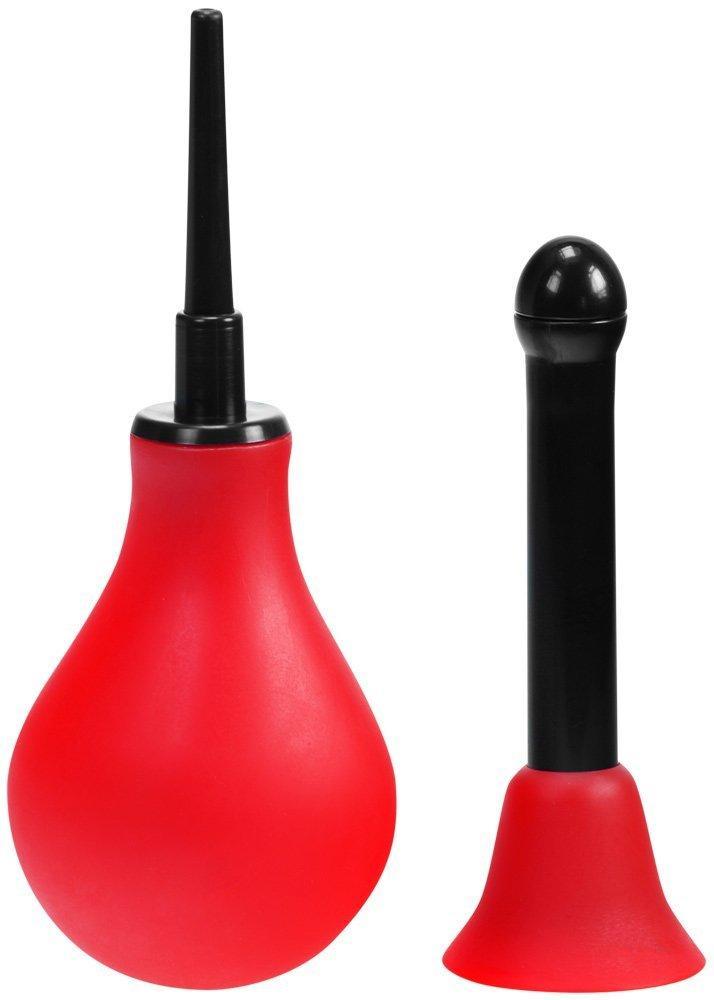 Seven Creations Unisex Whirling Spray, Intimate Douche, Latex Rubber/Plastic, Red/Black, 25 cm (9,8 in)