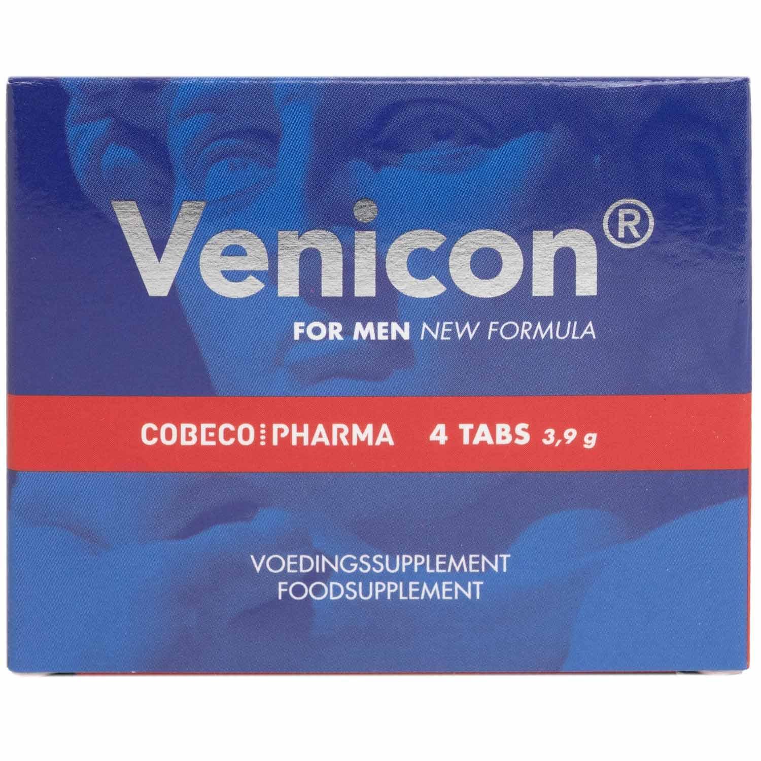 Cobeco Pharma Venicon for Men, Sexual Health Supplement, 4 Tabs