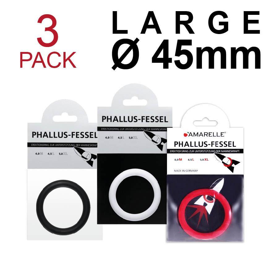 45mm (L) Cockring-Pack PHALLUS FESSEL