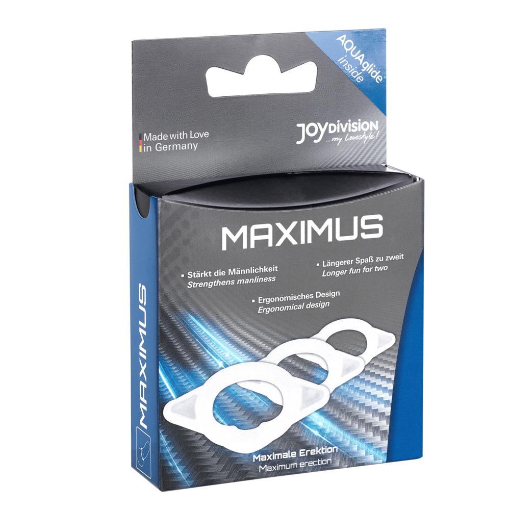 MAXIMUS Cockring Set of 3, Clear, (XS, S, M)