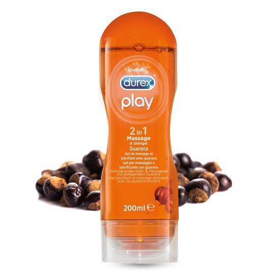 Durex Play 2 in 1, Massage & Lubricant with Guarana, Water Based, 200 ml