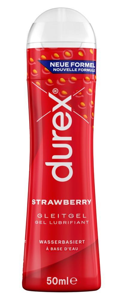 Durex Strawberry, Waterbased Gel Lubricant, 50 ml (1,7 oz)