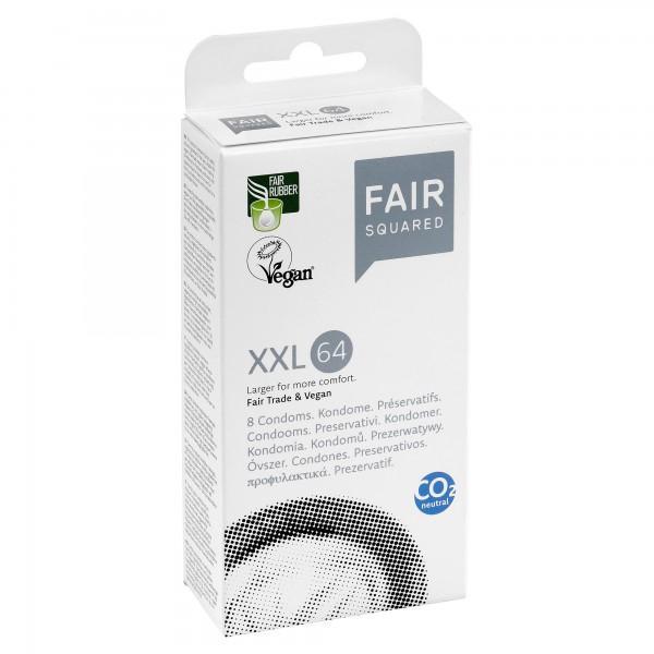 FAIR SQUARED XXL Condoms, Vegan & Fair Trade, 22,5 cm, 8 pcs